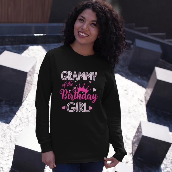 Grammy Of The Birthday Girl Cute Pink Long Sleeve T-Shirt Gifts for Her
