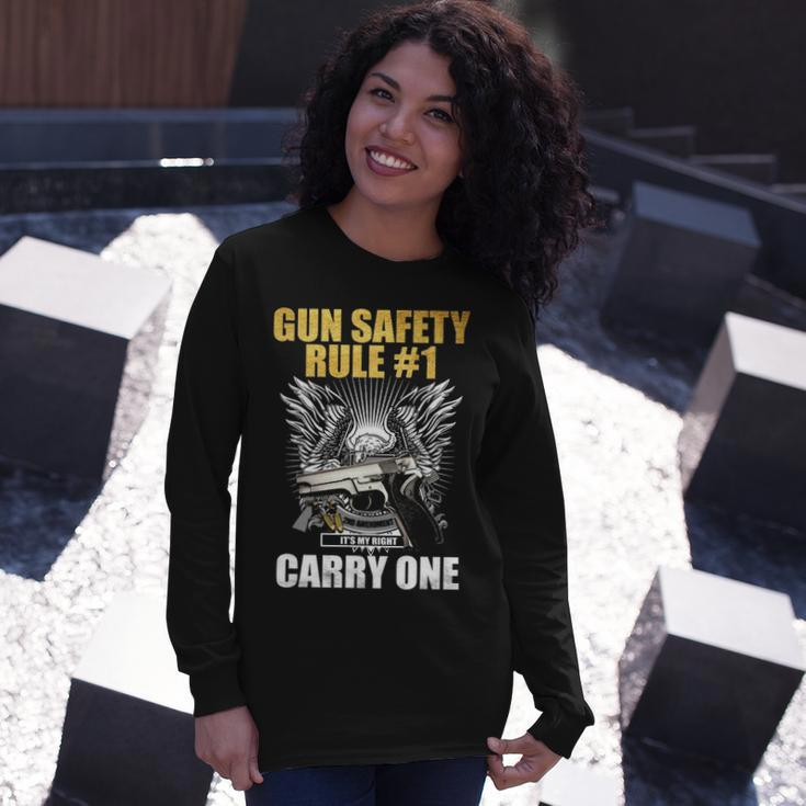 Gun Safety V2 Long Sleeve T-Shirt Gifts for Her
