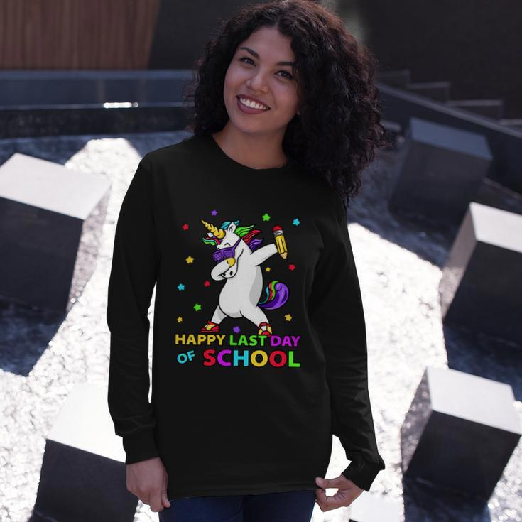 Happy Last Day Of School Unicorn Cute Teacher Student Long Sleeve T-Shirt Gifts for Her