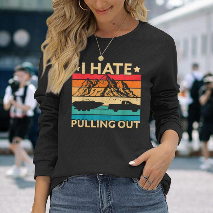 I Hate Pulling Out Boat Captain Boating Retro V2 Men Women Long Sleeve T-Shirt T-shirt Graphic Print Gifts for Her
