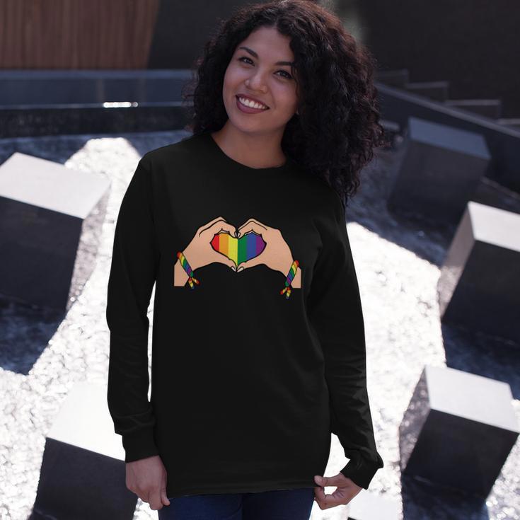 Heart Lgbt Gay Pride Lesbian Bisexual Ally Quote Long Sleeve T-Shirt Gifts for Her