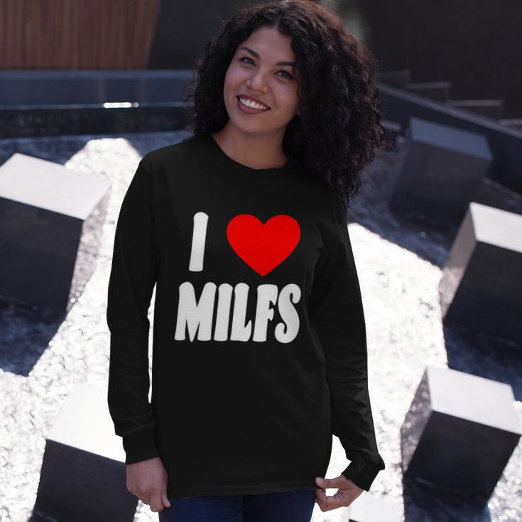 I Heart Milfs Tshirt Long Sleeve T-Shirt Gifts for Her