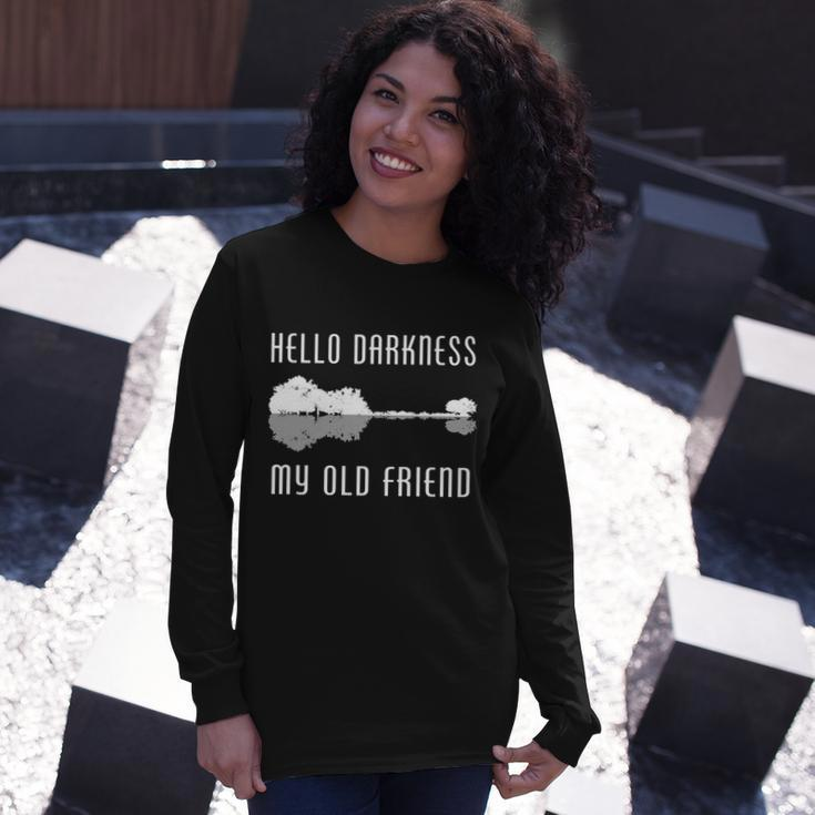 Hello Darkness My Old Friend Tshirt Long Sleeve T-Shirt Gifts for Her