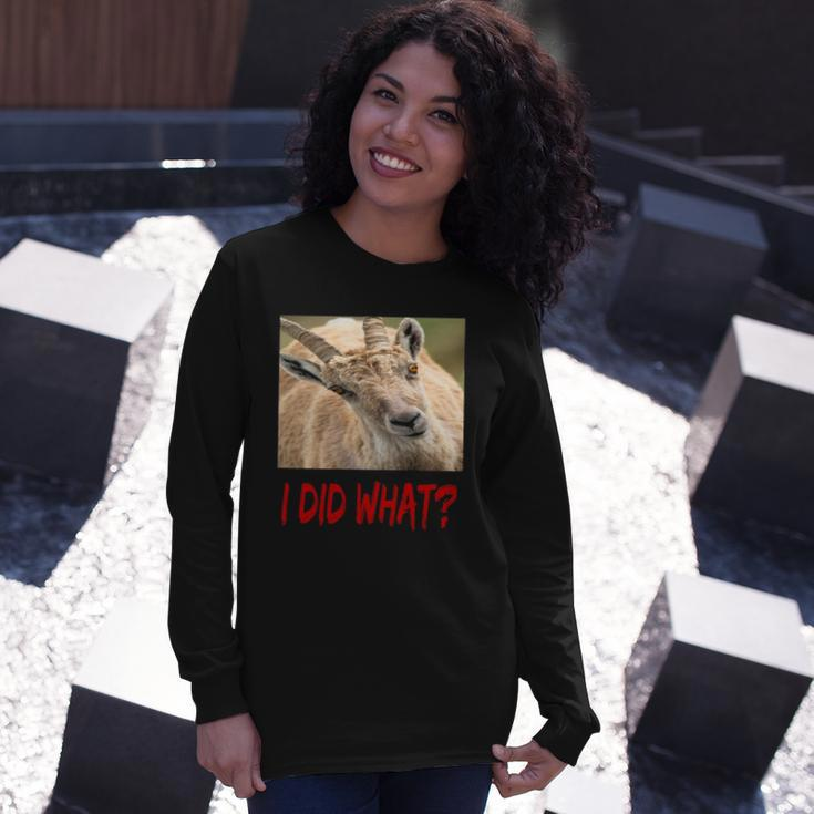 Horned Scapegoat Tee I Did What Long Sleeve T-Shirt Gifts for Her
