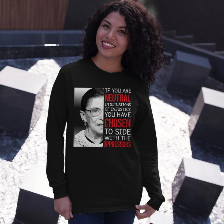 Injustice Ruth Bader Ginsburg Notorious Rbg Quote Long Sleeve T-Shirt Gifts for Her