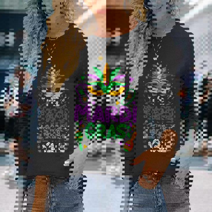 Its Mardi Gras Yall Mardi Gras Party Mask Costume Men Women Long Sleeve T-Shirt T-shirt Graphic Print Gifts for Her