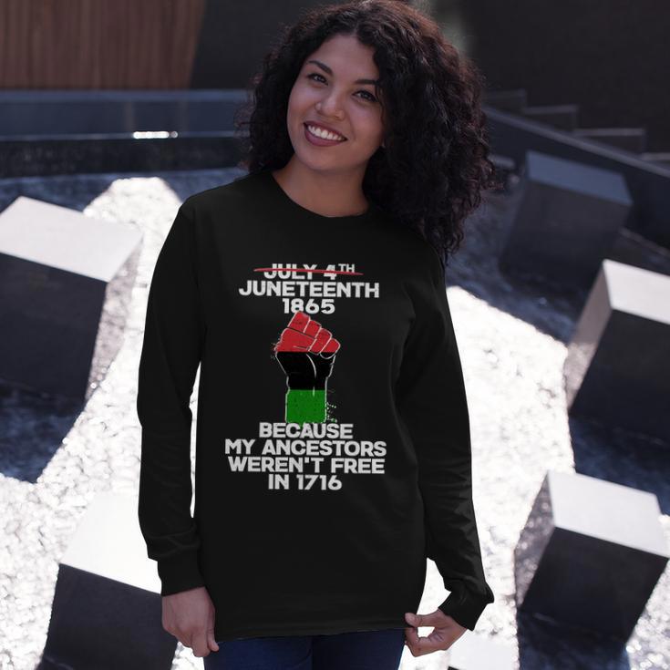 Juneteenth 1865 American African Freedom Day Long Sleeve T-Shirt Gifts for Her