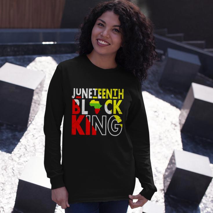 Juneteenth Black King Emancipation Day Melanin Black Pride Long Sleeve T-Shirt Gifts for Her