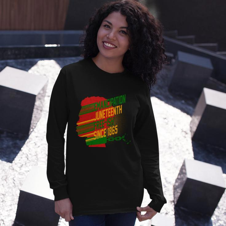 Juneteenth Emancipation Day Vintage Cool Melanin Black Pride V2 Long Sleeve T-Shirt Gifts for Her