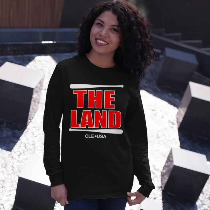 The Land Cleveland Ohio Baseball Tshirt Long Sleeve T-Shirt Gifts for Her