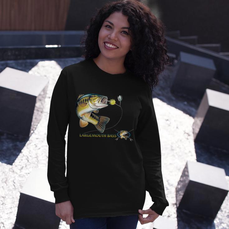 Largemouth Bass Tshirt Long Sleeve T-Shirt Gifts for Her