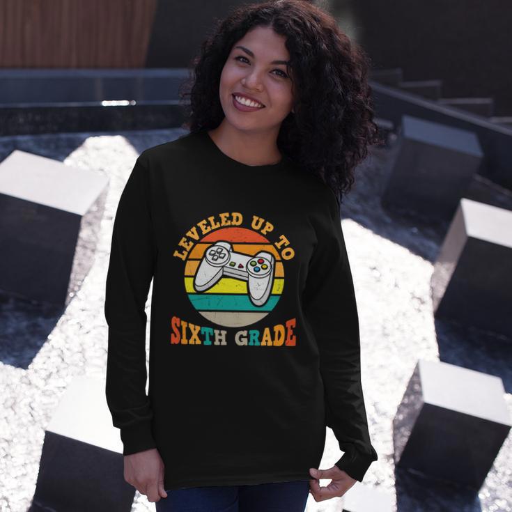 Leveled Up To 6Th Grade First Day Of School Back To School Long Sleeve T-Shirt Gifts for Her