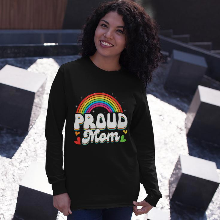 Lgbtq Rainbow Proud Mom Gay Lesbian Lgbt Cool Long Sleeve T-Shirt Gifts for Her