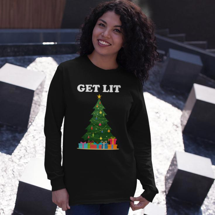 Get Lit Christmas Long Sleeve T-Shirt Gifts for Her