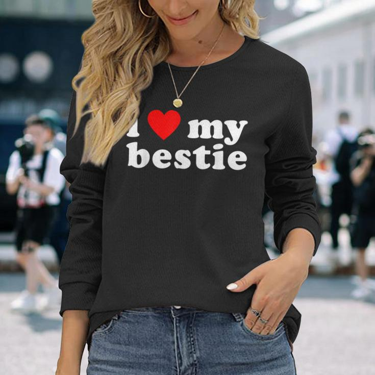 I Love My Bestie Best Friend Bff Cute Matching Friends Heart Men Women Long Sleeve T-Shirt T-shirt Graphic Print Gifts for Her