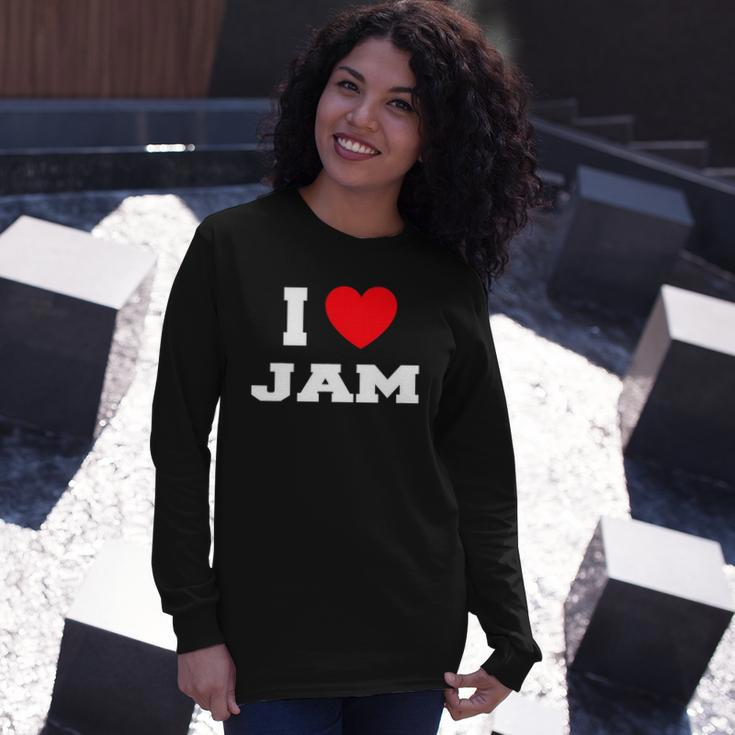 I Love Jam I Heart Jam Long Sleeve T-Shirt Gifts for Her