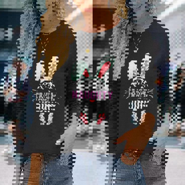 Matching Easter Party Graphic Im The Naughty Bunny Men Women Long Sleeve T-Shirt T-shirt Graphic Print Gifts for Her Matching Easter Party Graphic Im The Naughty Bunny Men Women Long Sleeve T-Shirt T-shirt Graphic Print Gifts for Her