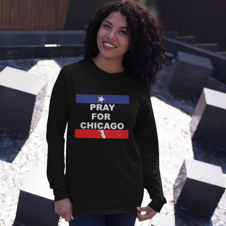 Nice Pray For Chicago Chicao Shooting Long Sleeve T-Shirt Gifts for Her