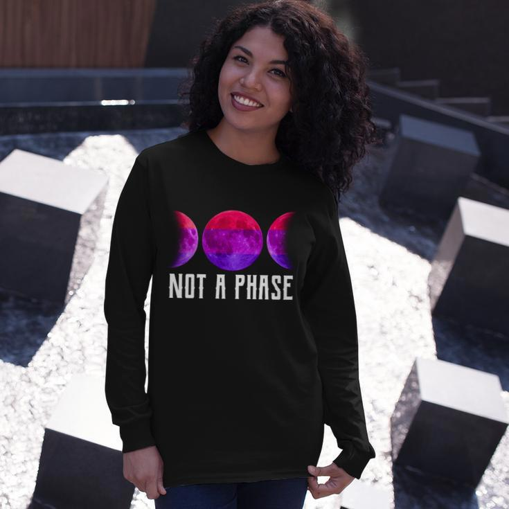 Not A Phase Bi Pride Bisexual Long Sleeve T-Shirt Gifts for Her