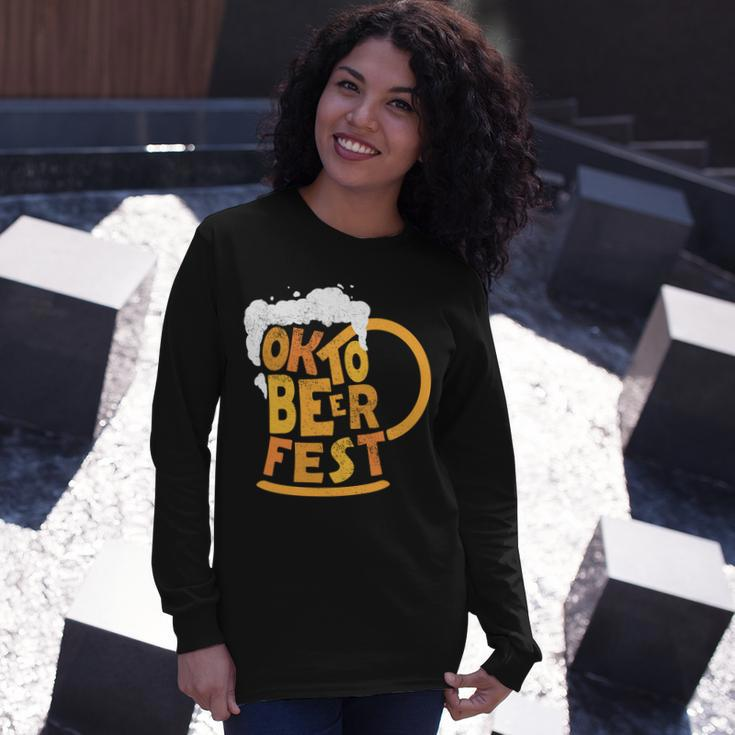 Oktoberfest Beer Fest Logo Long Sleeve T-Shirt Gifts for Her
