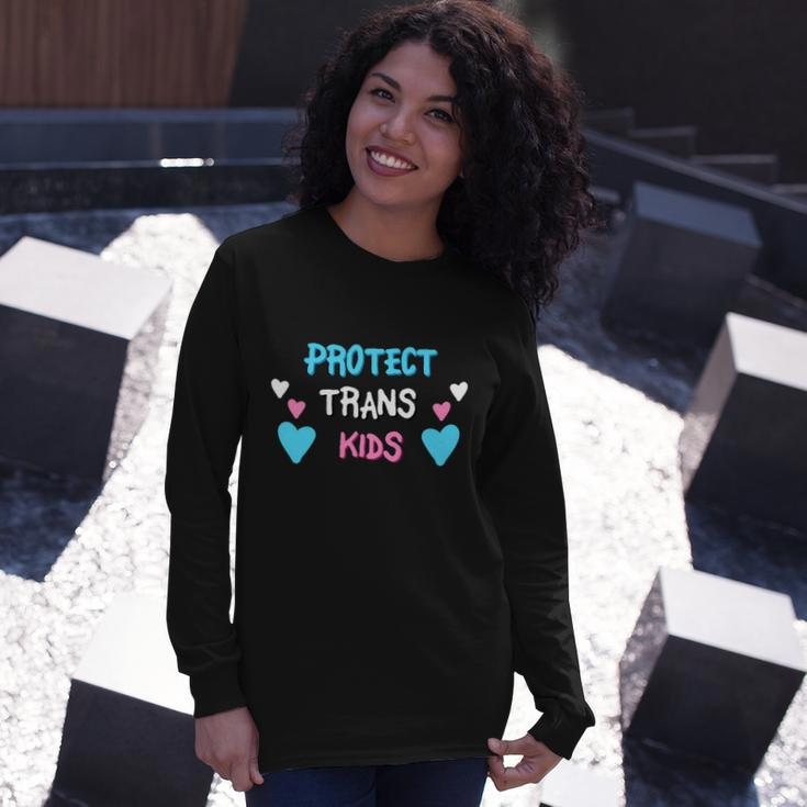 Protect Trans Transgender Pride Month Long Sleeve T-Shirt Gifts for Her