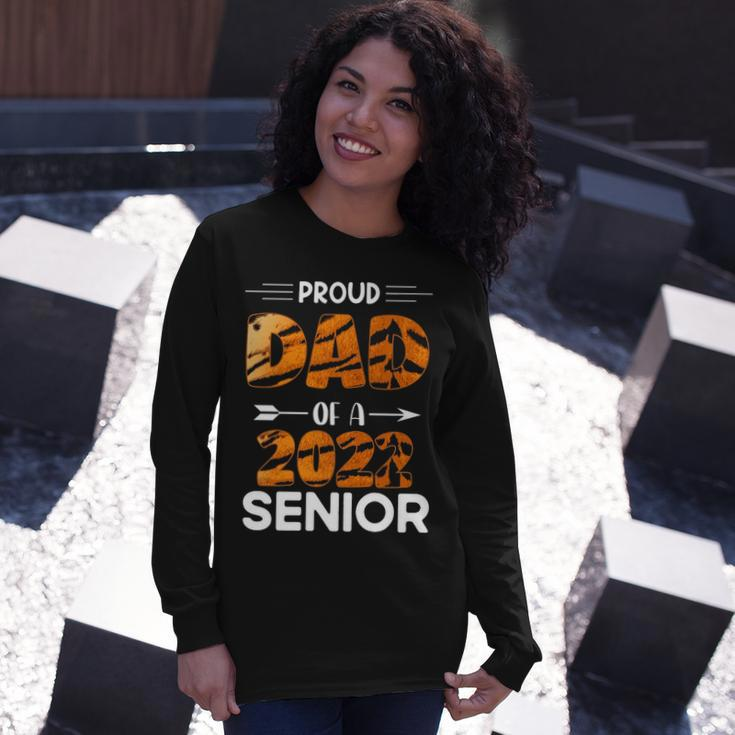 Proud Dad Of A 2022 Senior Tiger Print Long Sleeve T-Shirt Gifts for Her