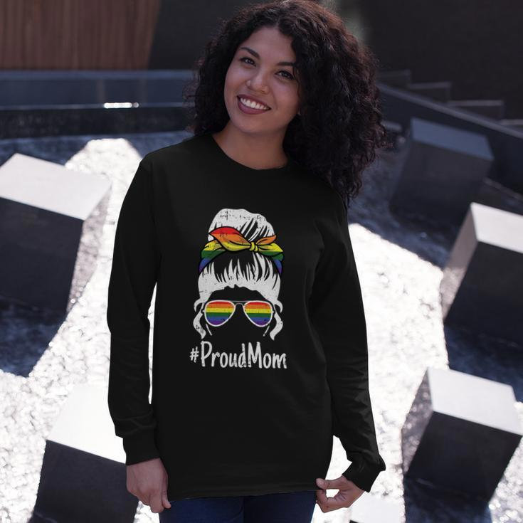 Proud Mom Motherscute day Gay Pride Lgbtcute q Ally Mama Mommy Long Sleeve T-Shirt Gifts for Her