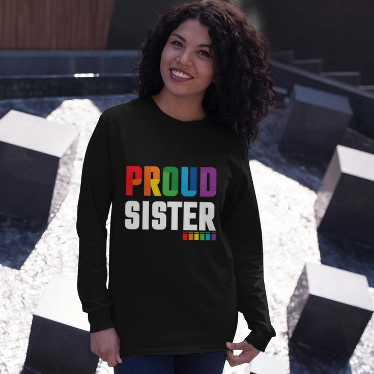 Proud Sister Gay Pride Month Lbgt Long Sleeve T-Shirt Gifts for Her