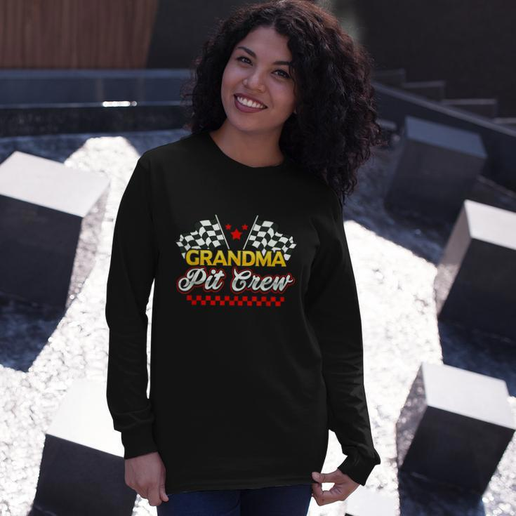 Race Car Birthday Party Racing Grandma Pit Crew Long Sleeve T-Shirt Gifts for Her