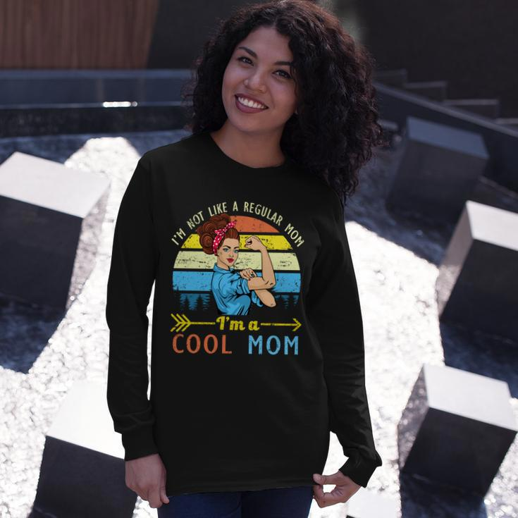 Retro Cool Mom Tshirt Long Sleeve T-Shirt Gifts for Her