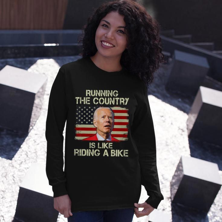 Running The Country Is Like Riding A Bike Long Sleeve T-Shirt Gifts for Her
