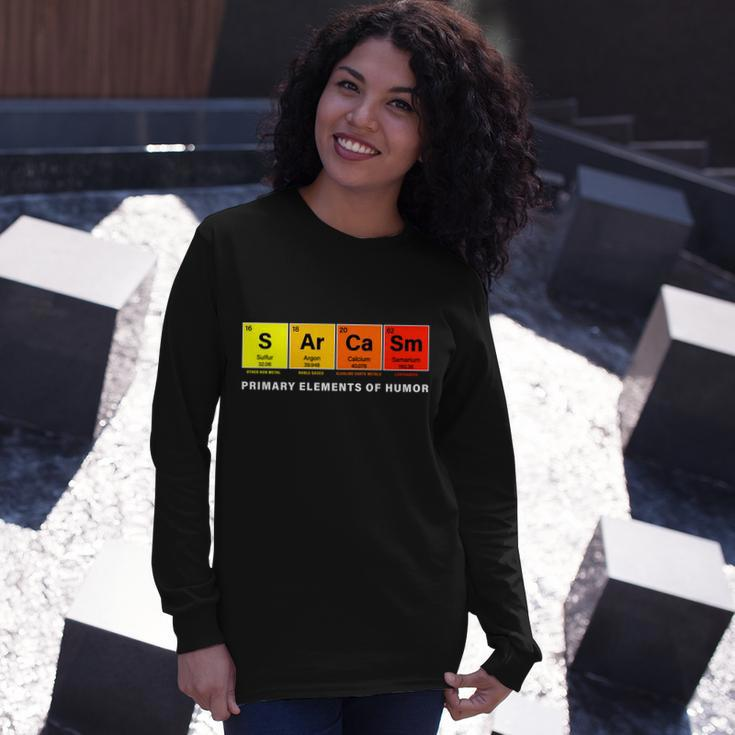Sarcasm Primary Elements Of Humor Tshirt Long Sleeve T-Shirt Gifts for Her