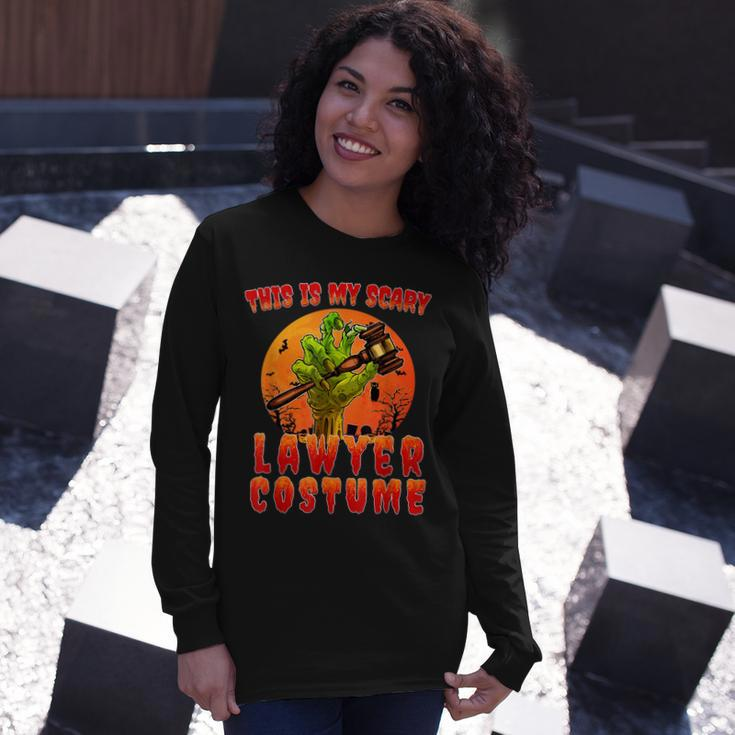 This Is My Scary Lawyer Costume Zombie Spooky Halloween Long Sleeve T-Shirt Gifts for Her