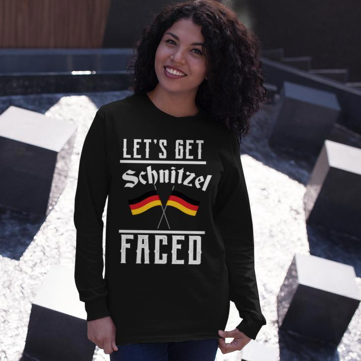 Lets Get Schnitzel Faced Tshirt Long Sleeve T-Shirt Gifts for Her