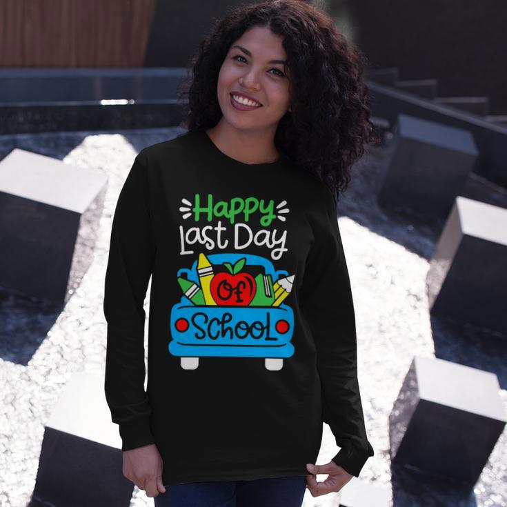 School Truck Shirts Happy Last Day Of School Teachers Long Sleeve T-Shirt Gifts for Her