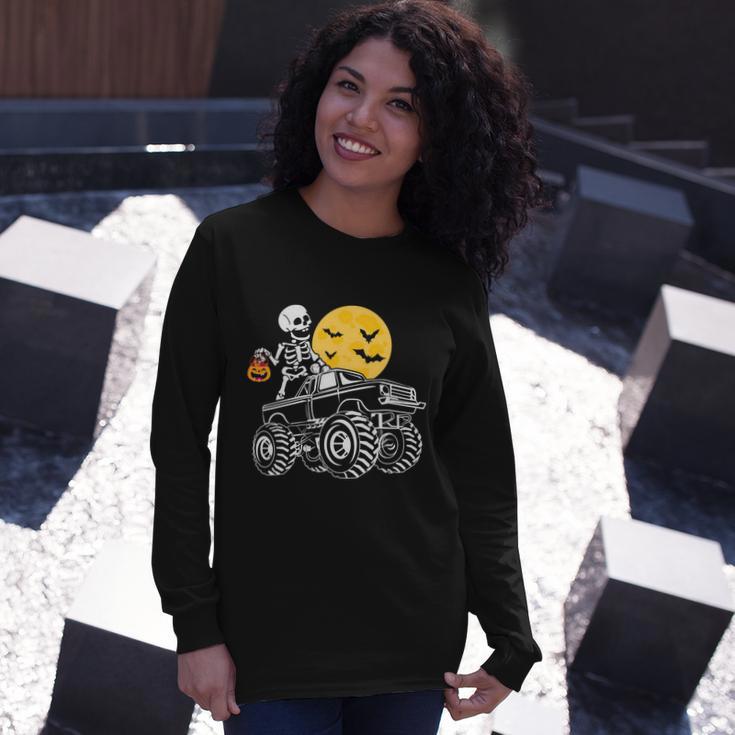 Skeleton Dracula Truck Halloween Quote Long Sleeve T-Shirt Gifts for Her