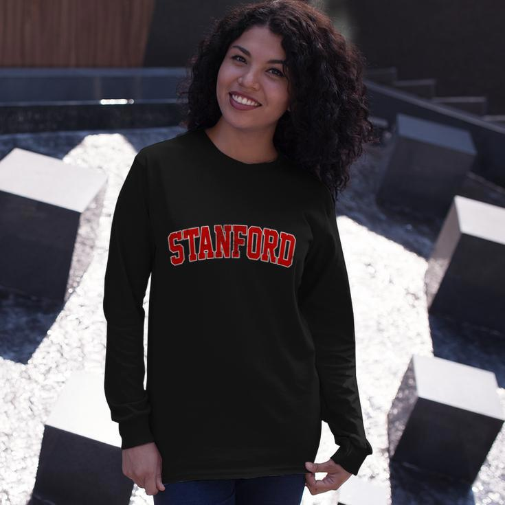 Stanford California Ca Vintage Sports Logo Long Sleeve T-Shirt Gifts for Her