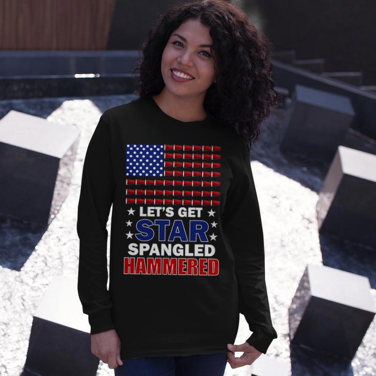 Lets Get Star Spangled Hammered Tshirt Long Sleeve T-Shirt Gifts for Her