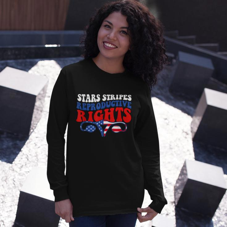 Stars Stripes Reproductive Rights American Flag V3 Long Sleeve T-Shirt Gifts for Her
