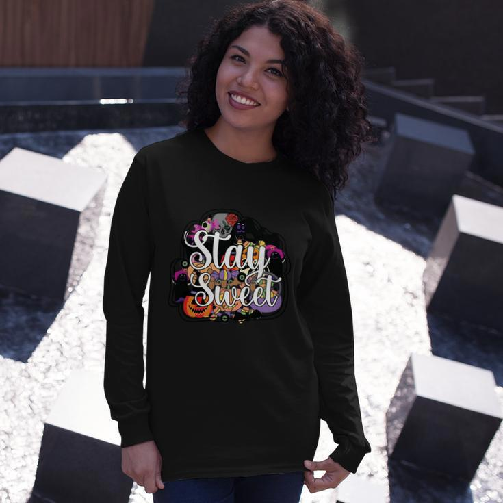 Stay Sweet Halloween Quote Long Sleeve T-Shirt Gifts for Her
