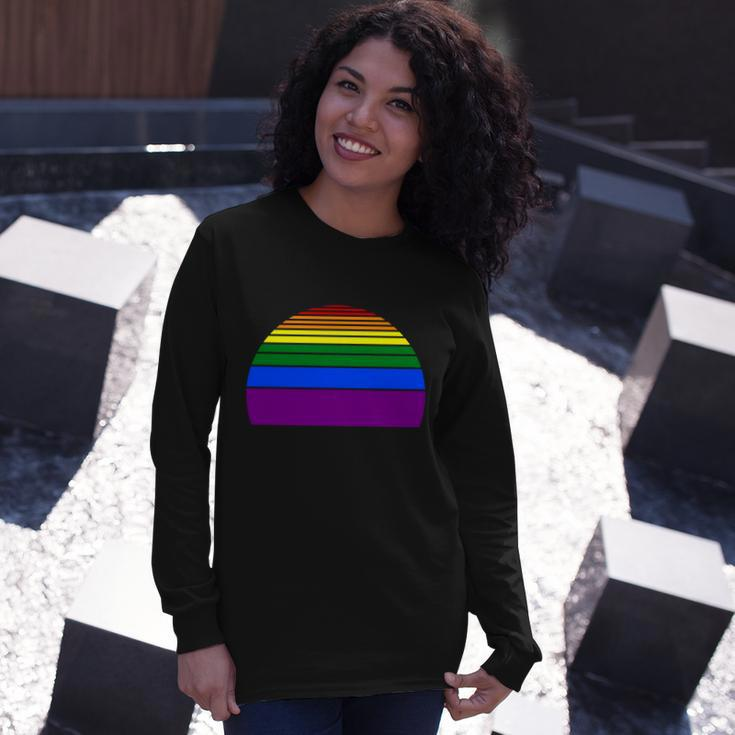 Sunset Lgbt Gay Pride Lesbian Bisexual Ally Quote V4 Long Sleeve T-Shirt Gifts for Her