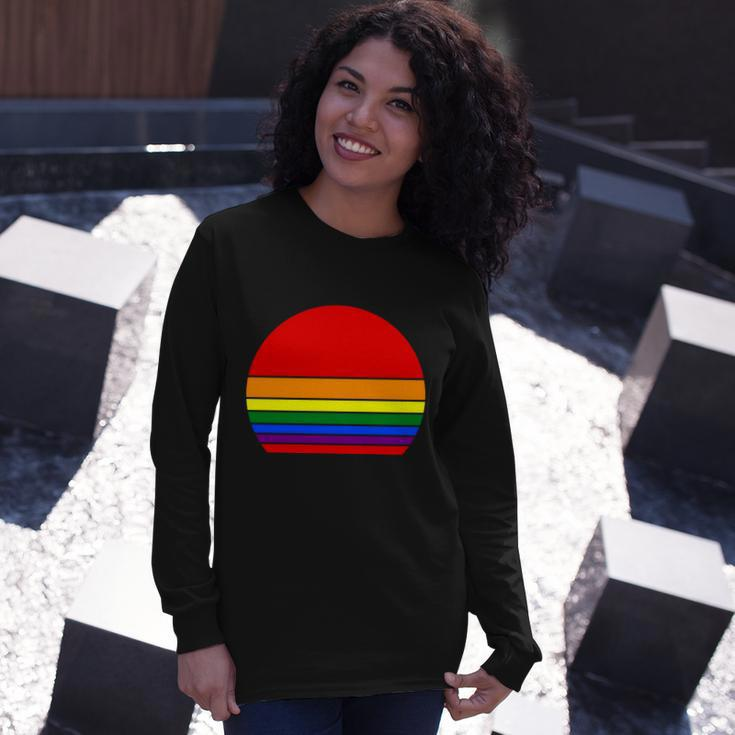 Sunset Lgbt Gay Pride Lesbian Bisexual Ally Quote V5 Long Sleeve T-Shirt Gifts for Her