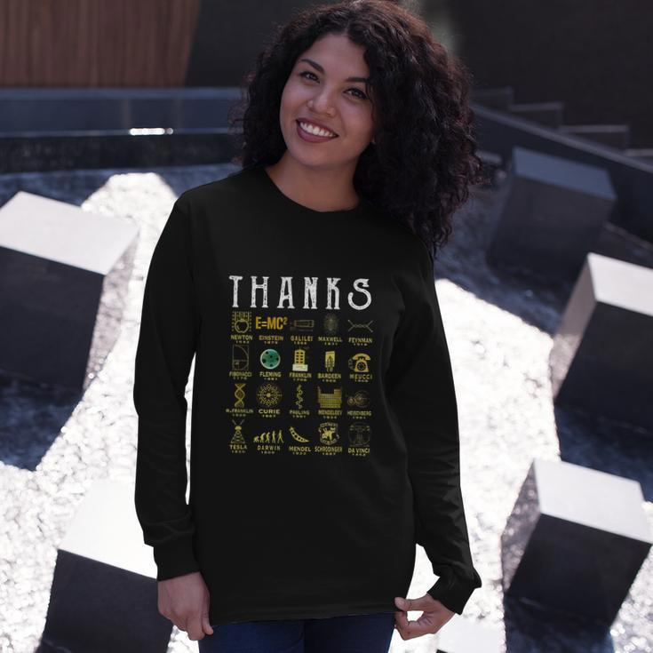 Thanks To Science Scientist Tshirt Tshirt Long Sleeve T-Shirt Gifts for Her