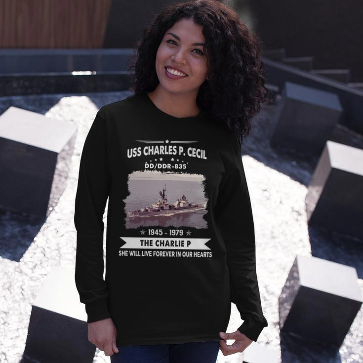 Uss Charles P Cecil Dd Long Sleeve T-Shirt Gifts for Her