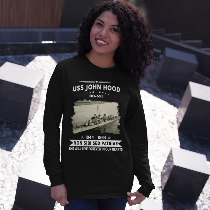 Uss John Hood Dd Long Sleeve T-Shirt Gifts for Her