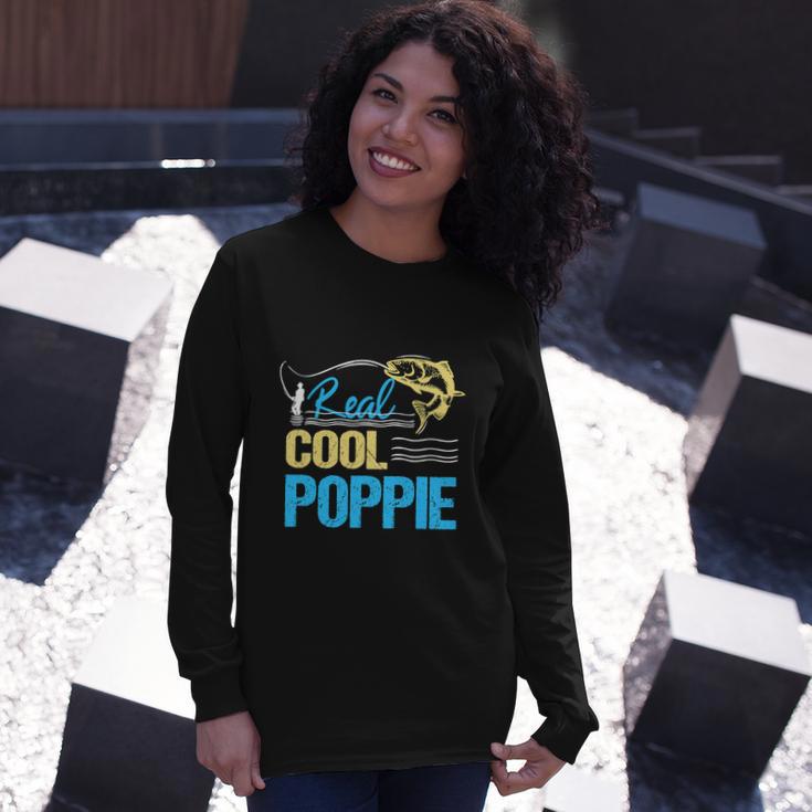 Vintage Reel Cool Poppie Fishing Daddy Long Sleeve T-Shirt Gifts for Her