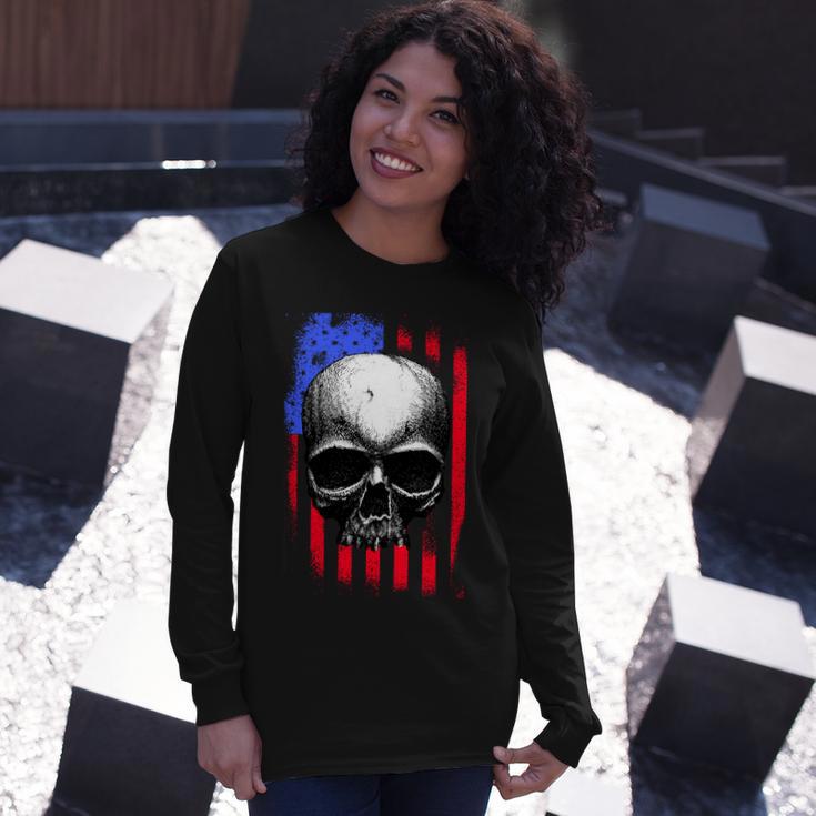 Vintage Usa American Flag V2 Long Sleeve T-Shirt Gifts for Her