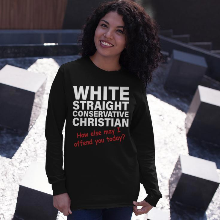 White Straight Conservative Christian V2 Long Sleeve T-Shirt Gifts for Her