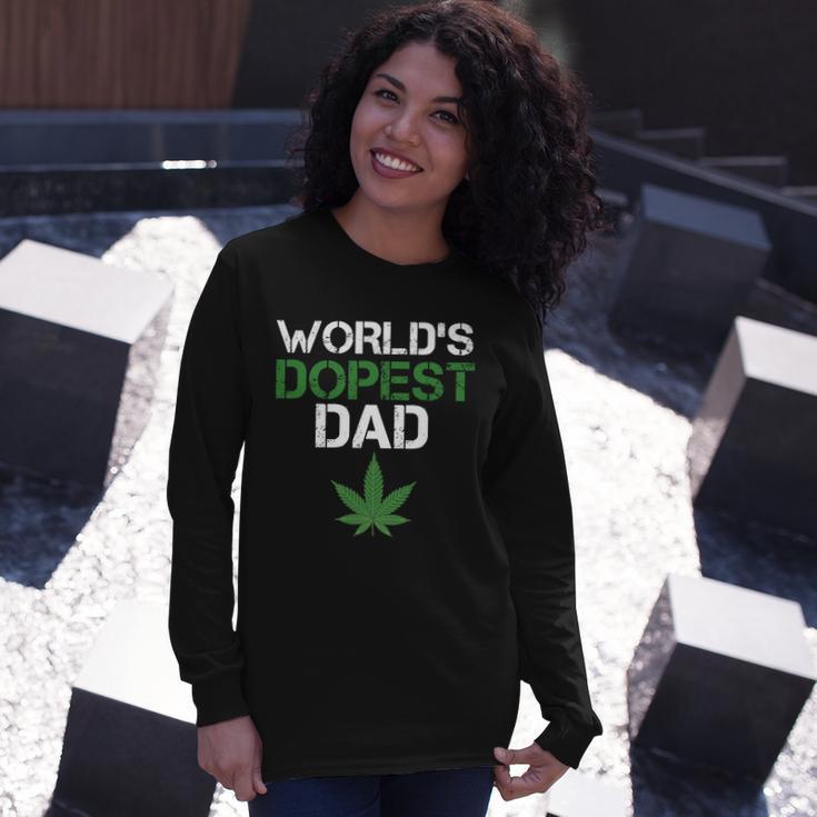 Worlds Dopest Dad Tshirt Long Sleeve T-Shirt Gifts for Her