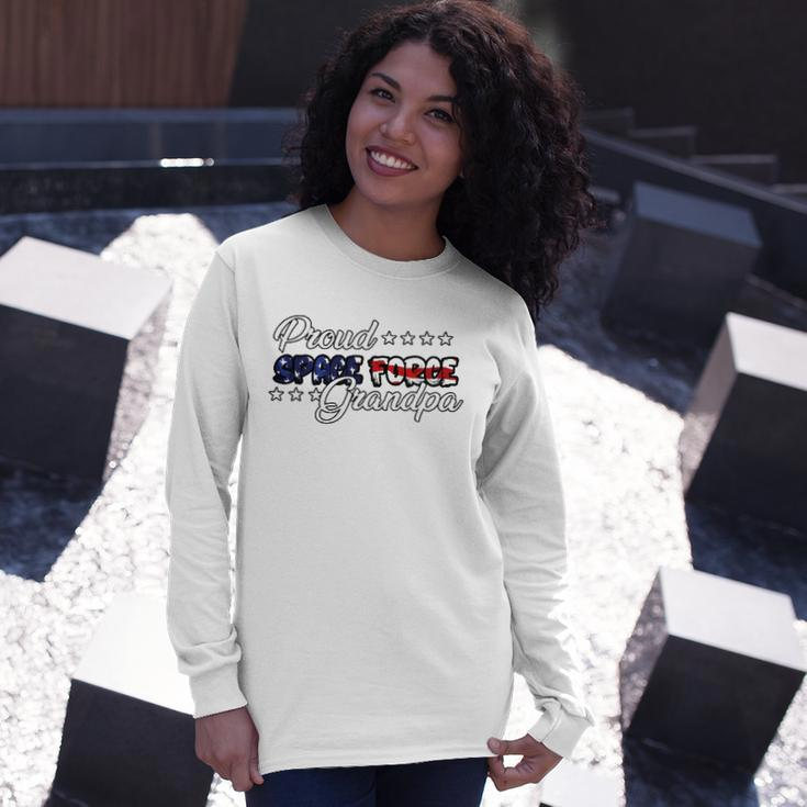 Bold Flag Proud Space Force Grandpa Long Sleeve T-Shirt T-Shirt Gifts for Her